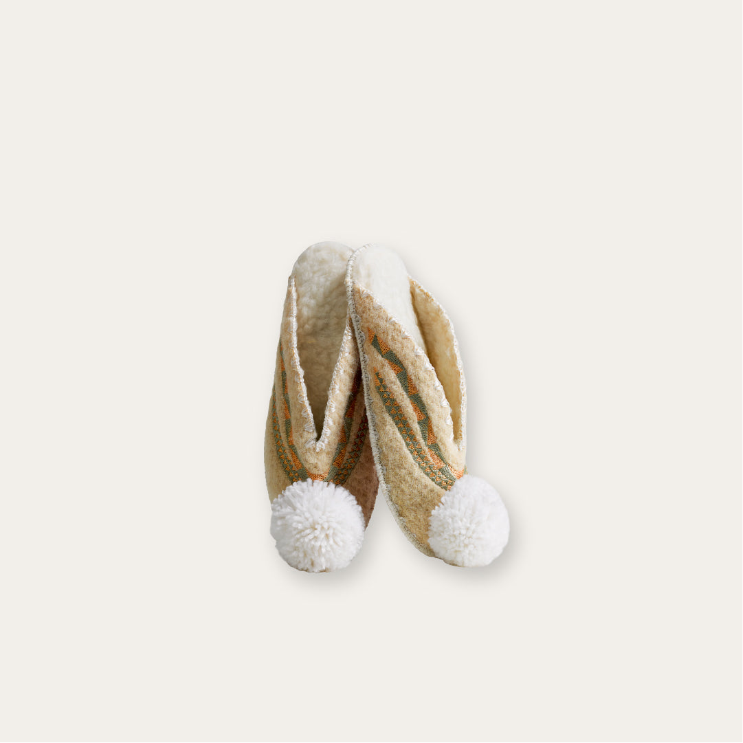 Greece Pom Pom Slippers - Small
