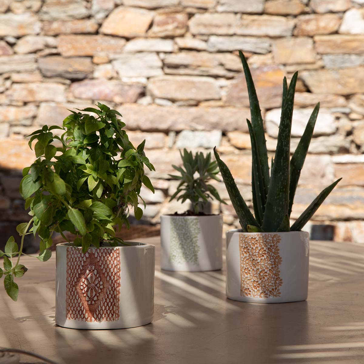 Ceramic Herb Planter - Sage Green