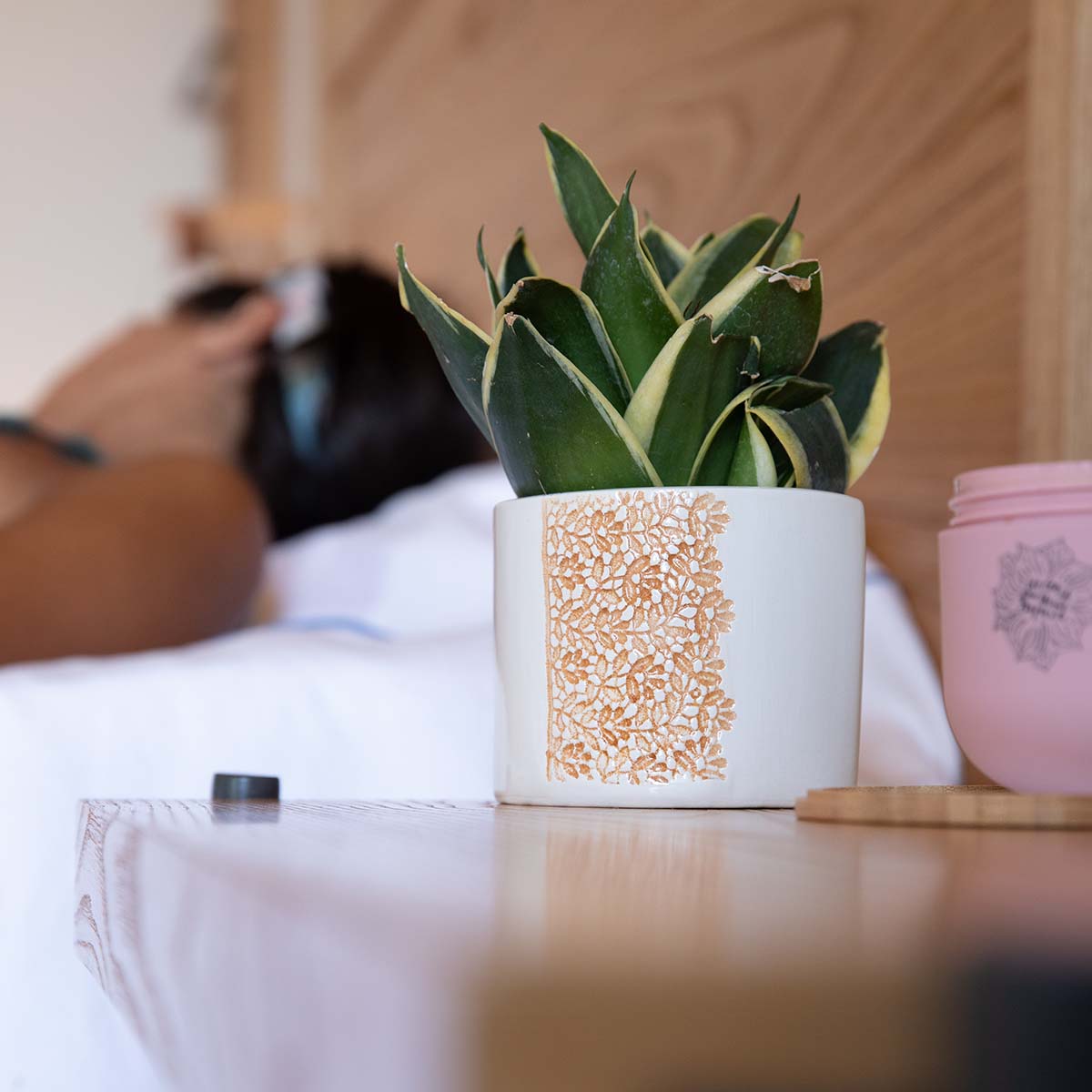 Ceramic Herb Planter - Ochre