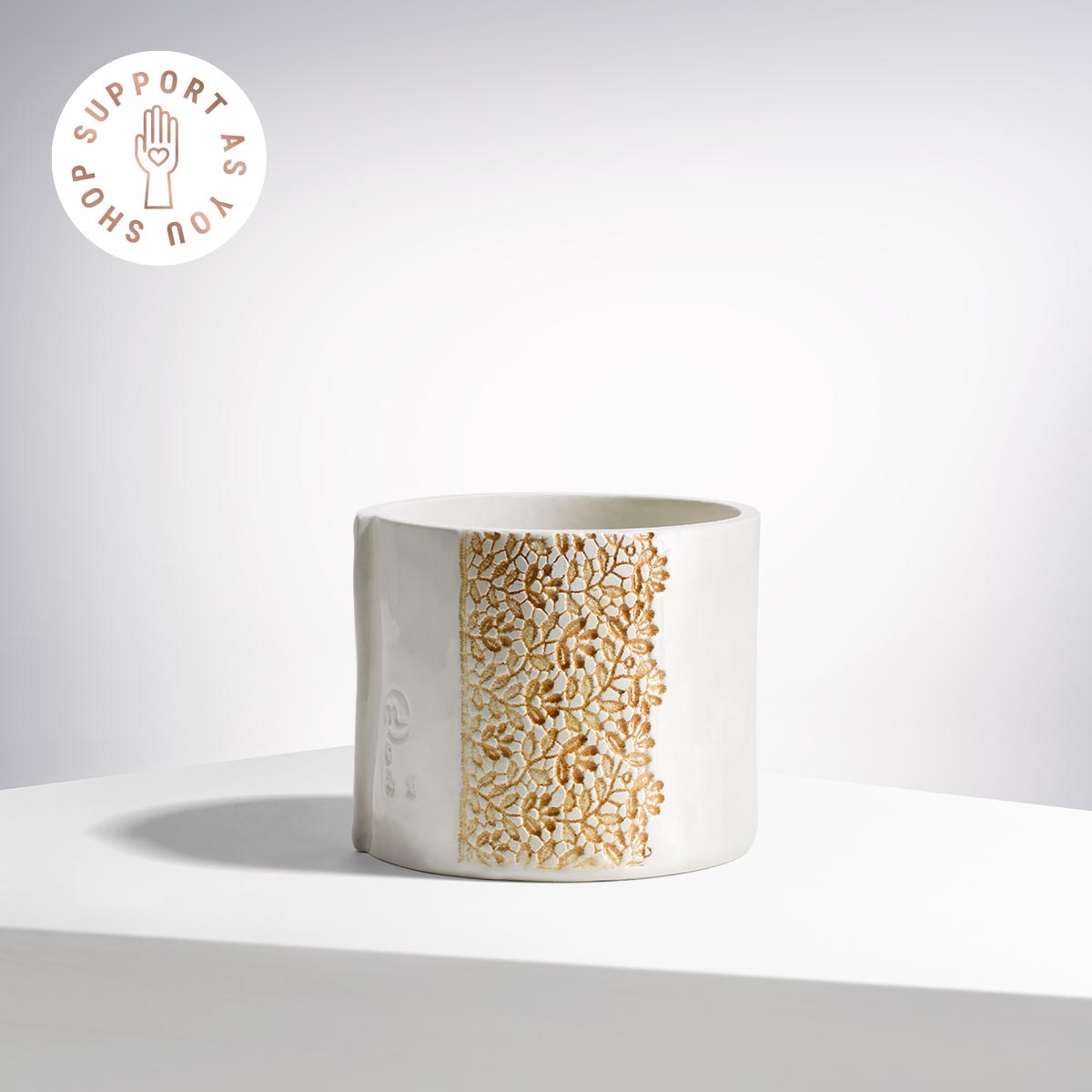 Ceramic Herb Planter - Ochre