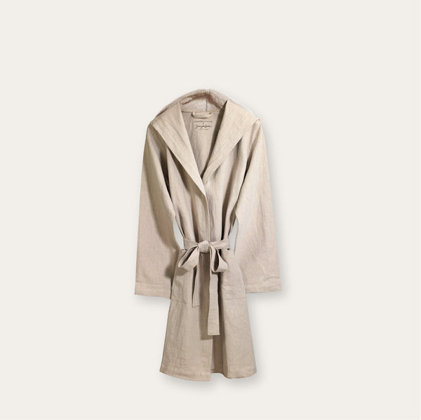 Greece Linen Robe - Stone