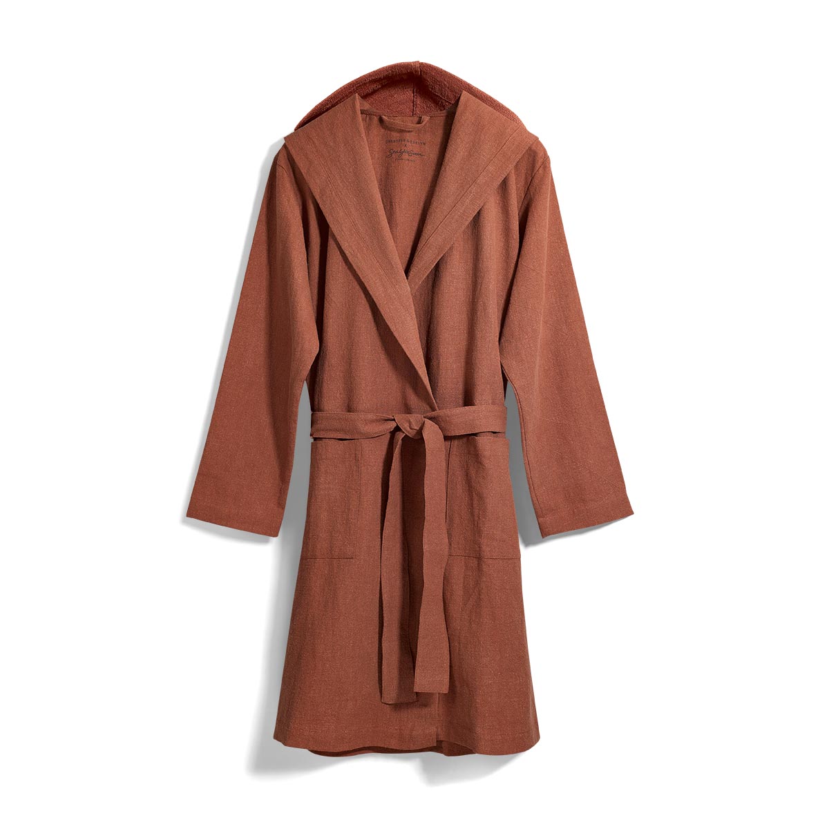 Greece Linen Robe - Terracotta