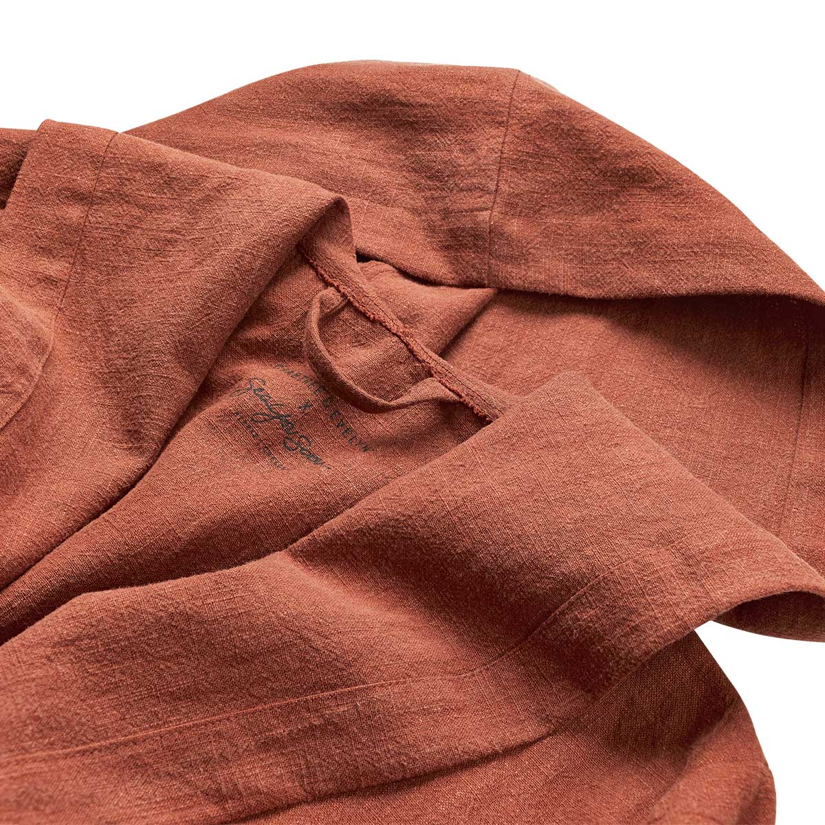 Greece Linen Robe - Terracotta