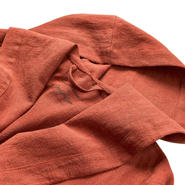 Greece Linen Robe - Terracotta