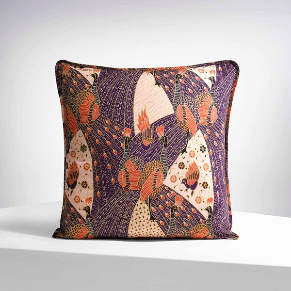 [Buy 1 Free 1] Printed Cushion Cover - Purple