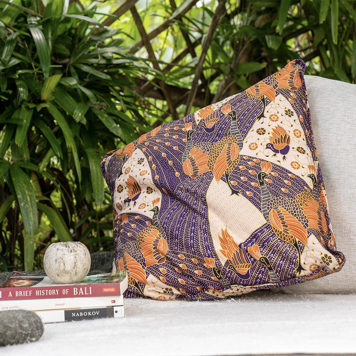 [Buy 1 Free 1] Printed Cushion Cover - Purple