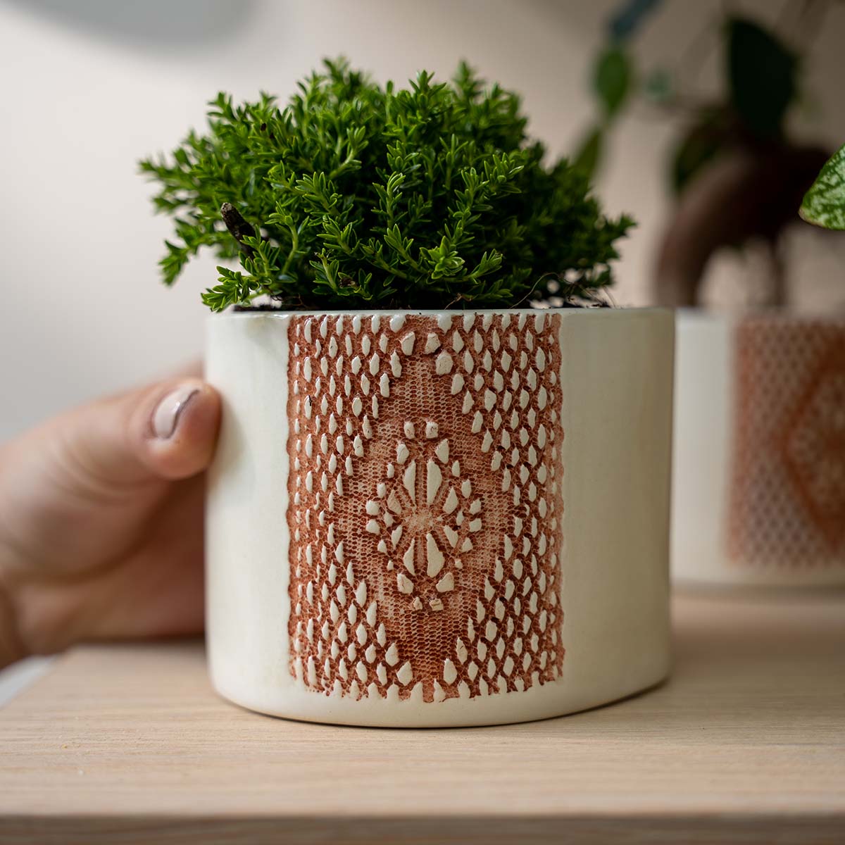 [Buy 1 Free 1] Ceramic Herb Planter - Terracotta